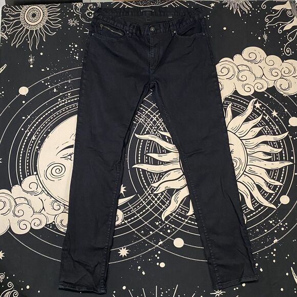 John Varvatos Mens Jeans Size 36 Black Blue Fade Denim Y2K Designer Preppy - Picture 3 of 8